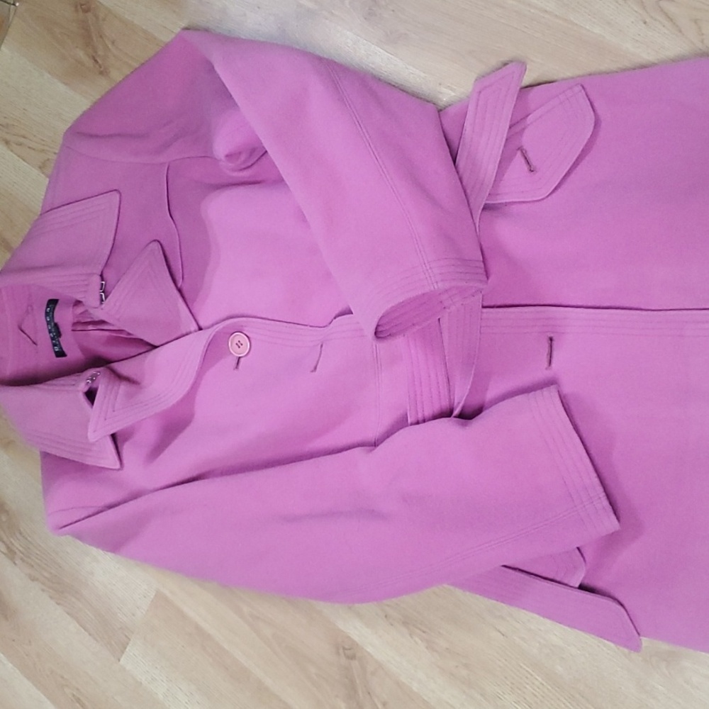 Pink wool coat